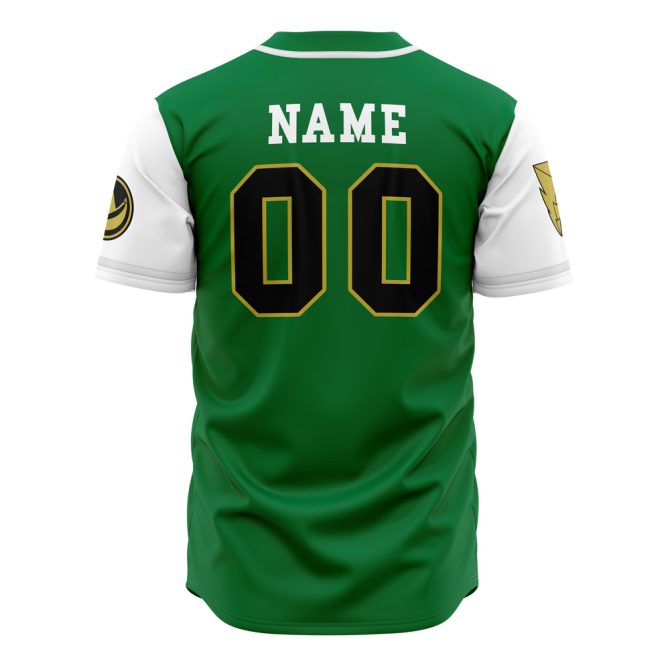 Custom Green Baseball Jersey - Dragonzords Design, Personalized Name & Number - Image 3