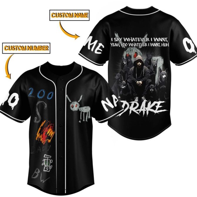 Customizable Graphic Jersey - Add Your Name & Number - Unique Design Tee