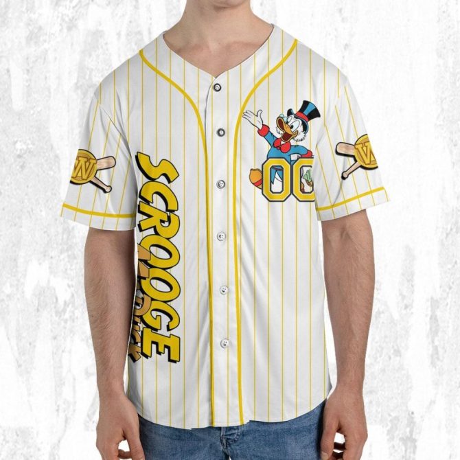 Customizable Scrooge Mcduck Baseball Jersey - Personalize For Kids, Youth, Adults - Image 6