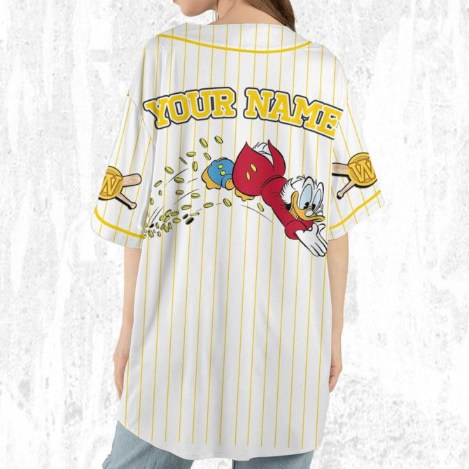 Customizable Scrooge Mcduck Baseball Jersey - Personalize For Kids, Youth, Adults - Image 7