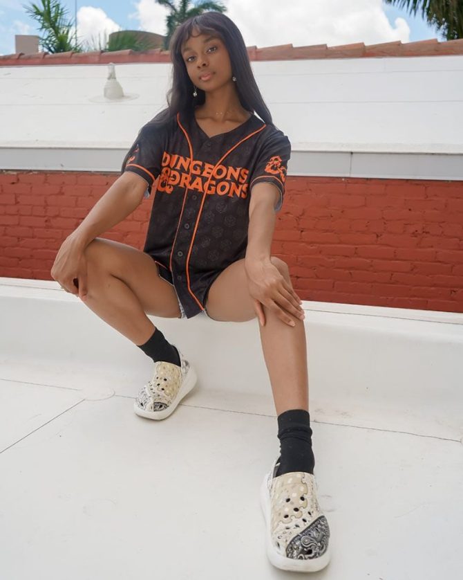 Dungeons & Dragons Baseball Jersey – Unique Geek Apparel For Gamers – Black & Orange Design - Image 3