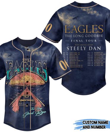 Custom Eagles Tour Jersey - The Long Goodbye Design With Your Name & Number