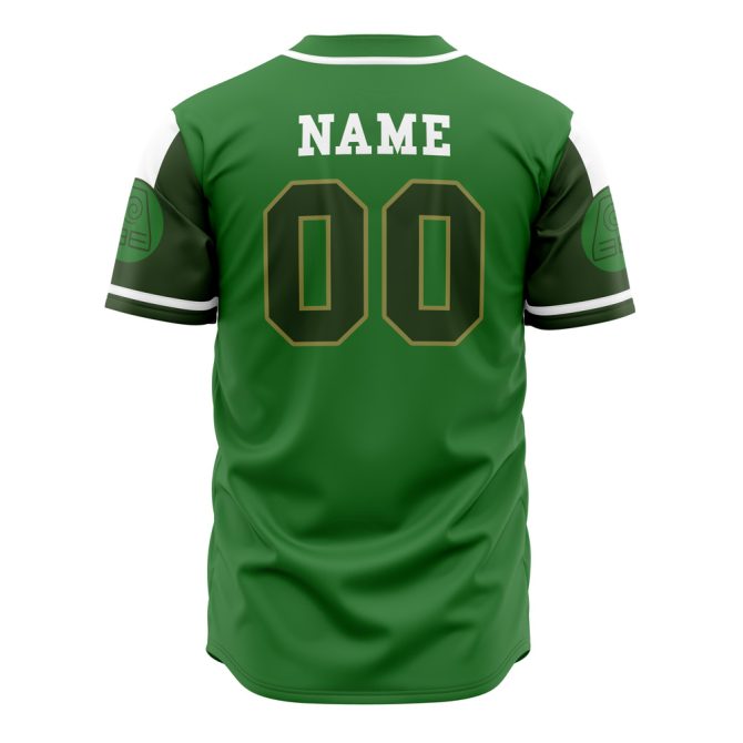 Custom Earthbenders Green Baseball Jersey – Personalized Name & Number, Stylish Fan Gear - Image 3