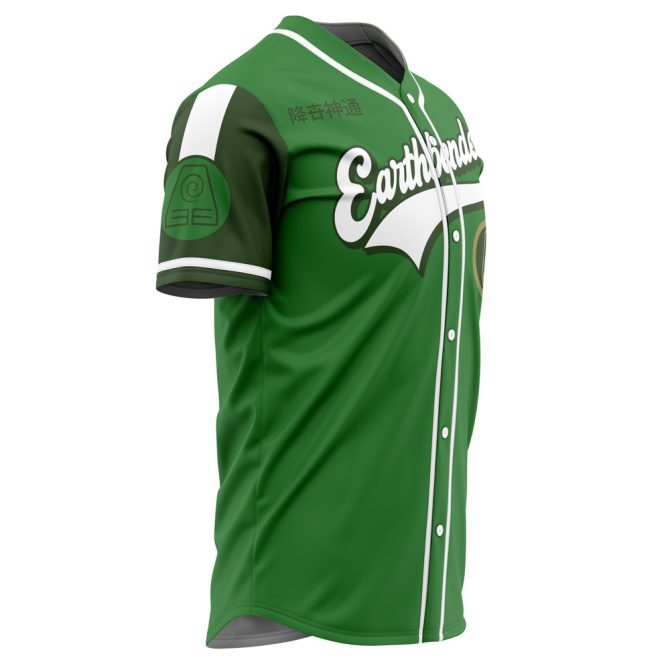 Custom Earthbenders Green Baseball Jersey – Personalized Name & Number, Stylish Fan Gear - Image 4