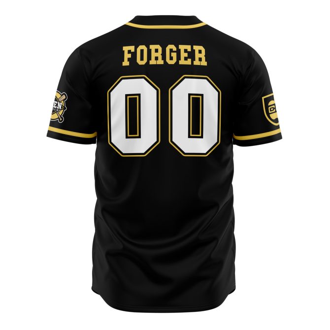 Stylish Eden Academy Baseball Jersey - Black & Gold , Unisex Sportswear Top - Image 2