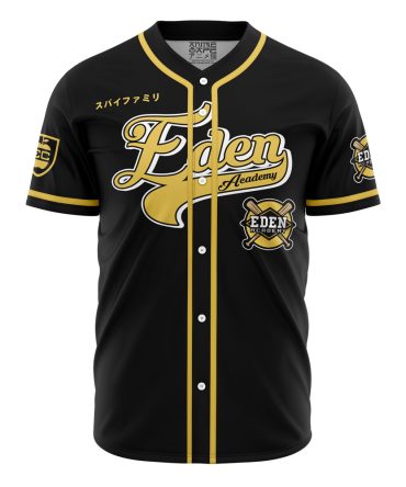 Stylish Eden Academy Baseball Jersey - Black & Gold , Unisex Sportswear Top