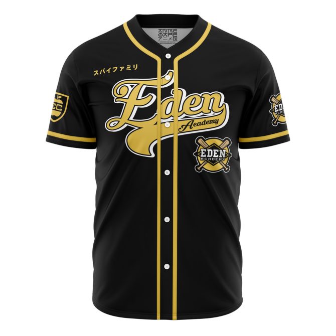 Stylish Eden Academy Baseball Jersey - Black & Gold , Unisex Sportswear Top