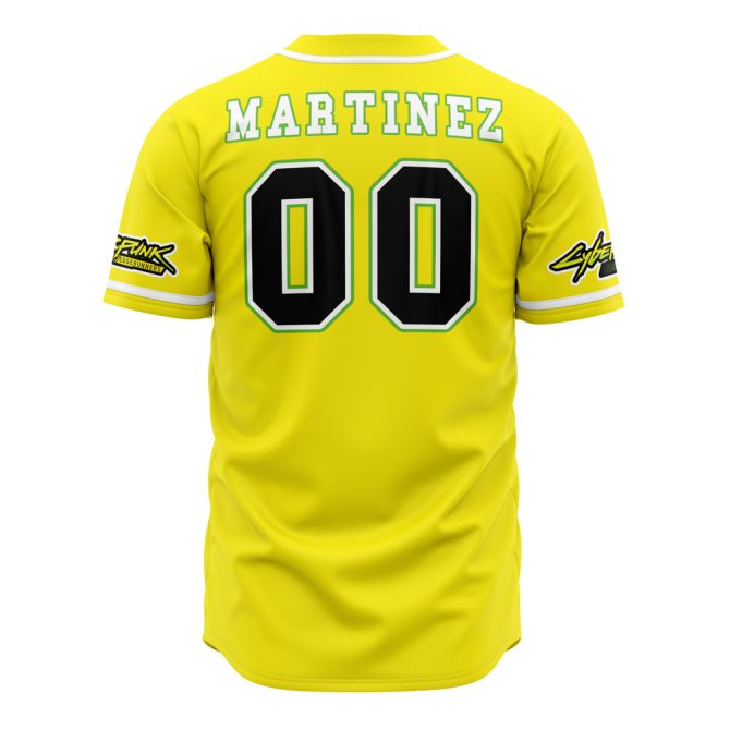 Vibrant Yellow Edgerunners Baseball Jersey - Anime-Inspired Sportswear For Fans - Image 2