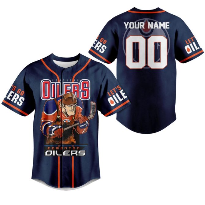 Custom Edmonton Oilers Jersey - Personalized Name & Number, Perfect Gift For Fans