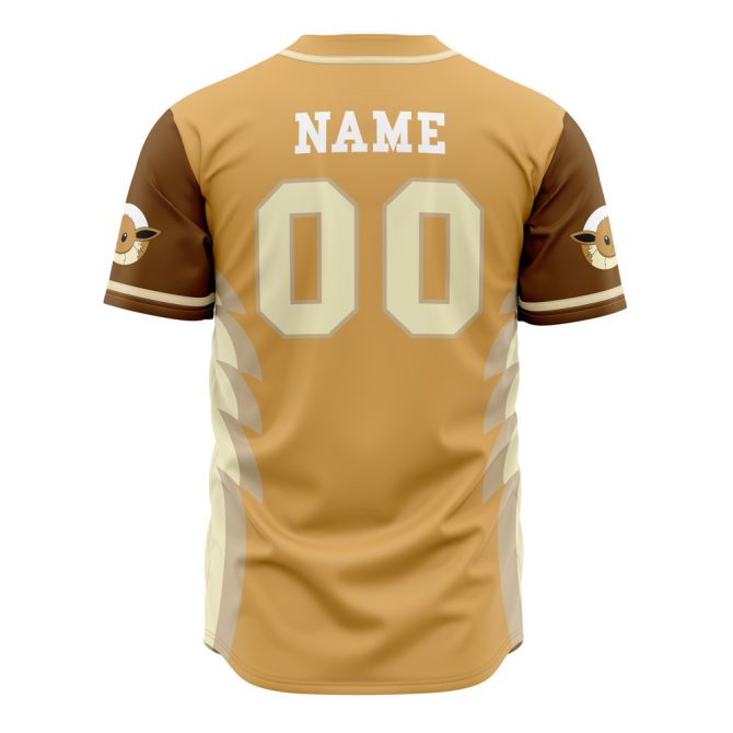 Custom Eevee Baseball Jersey – Personalized Name & Number – Perfect Gift For Pokémon Fans! - Image 3