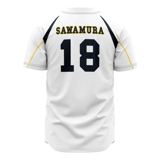 Custom White Baseball Jersey - Bold Script Design , Perfect For Teams & Fans - Image 2