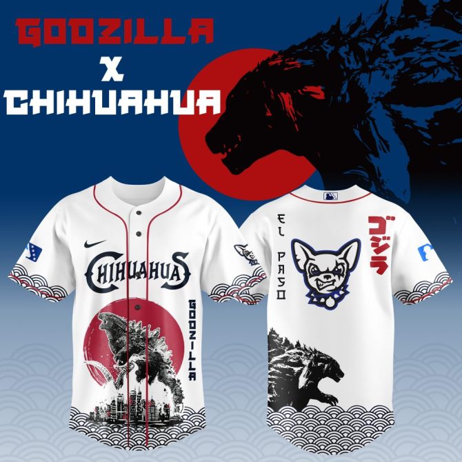 Limited Edition Godzilla X Chihuahua Baseball Jersey – Unleash Your Style!