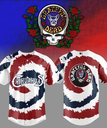 Grateful Dead X Chihuahuas Tie-Dye Baseball Jersey – Unisex Retro Style
