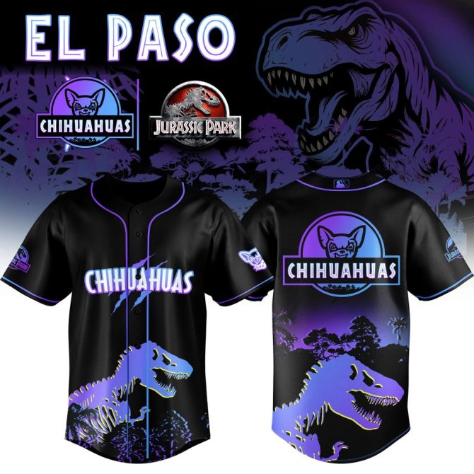 Limited Edition El Paso Chihuahuas Jurassic Park Jersey – Unleash Your Dino Style!