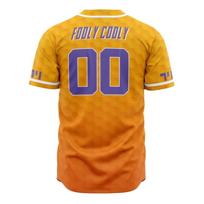 Vibrant Honeycomb Pattern Baseball Jersey - Stylish Button-Up Shirt For Anime Fans - Image 2
