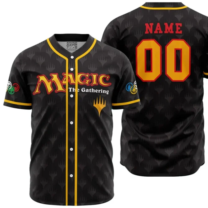 Custom Magic The Gathering Baseball Jersey - Personalized Name & Number