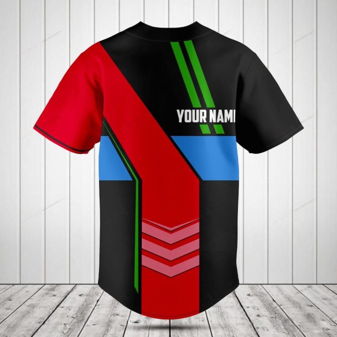 Customizable Colorful Baseball Jersey – Personalized Name & Logo Design - Image 2