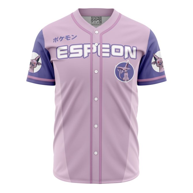 Espeon Themed Baseball Jersey - Stylish Pink & Purple Anime Apparel For Fans