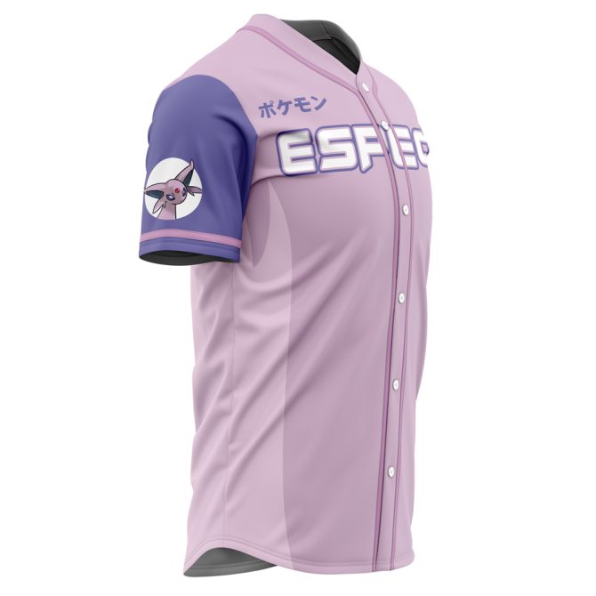 Custom Espeon Baseball Jersey – Personalized Name & Number, Anime Fan Apparel - Image 4