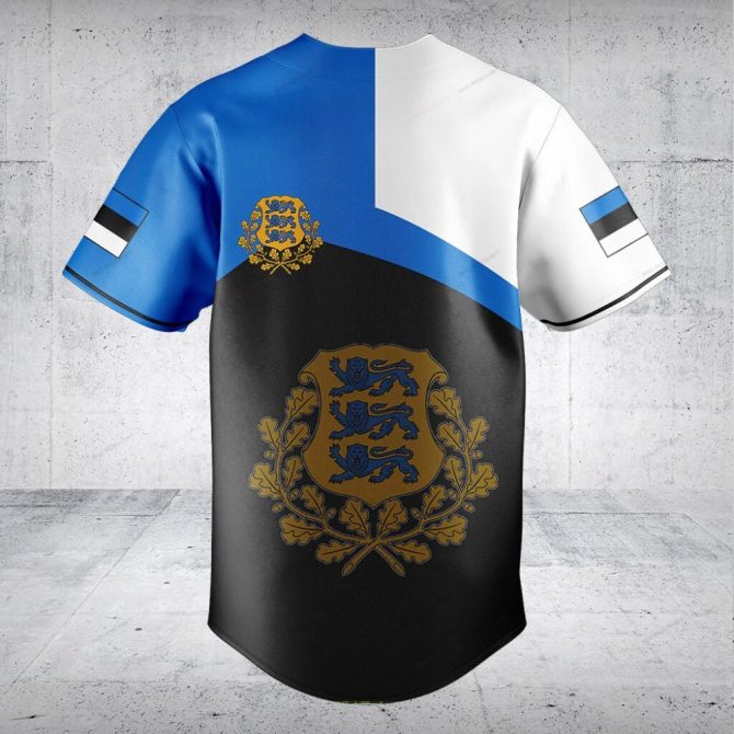 Customizable Estonia Flag Baseball Jersey - Unique National Pride Apparel - Image 2