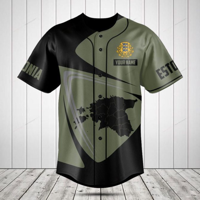 Custom Estonia Baseball Jersey - Personalized Design, High-Quality Fabric, Perfect Gift!
