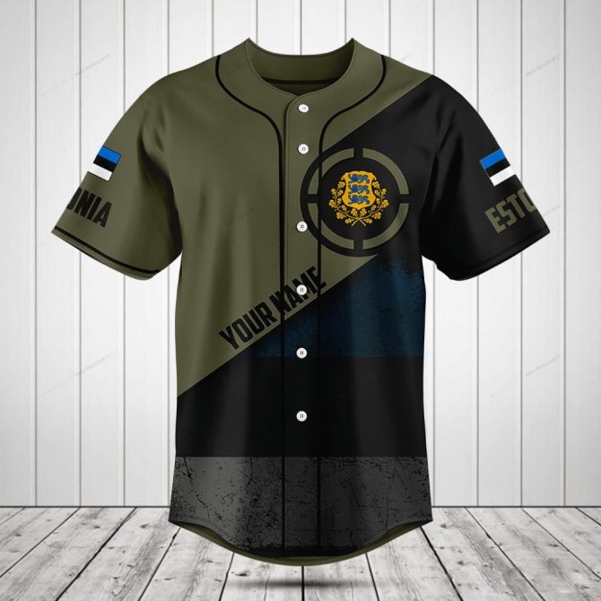 Customizable Estonia Baseball Jersey – Stylish National Pride Apparel For Fans