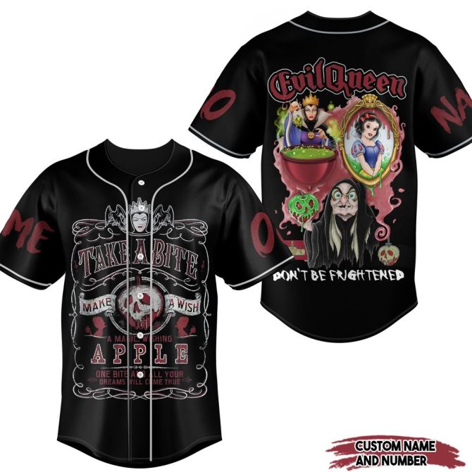 Custom Evil Queen Baseball Jersey – Unique Villain Design, Perfect Gift!