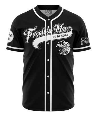 Game Of Thrones Faceless Men Baseball Jersey - Iconic Braavos Design