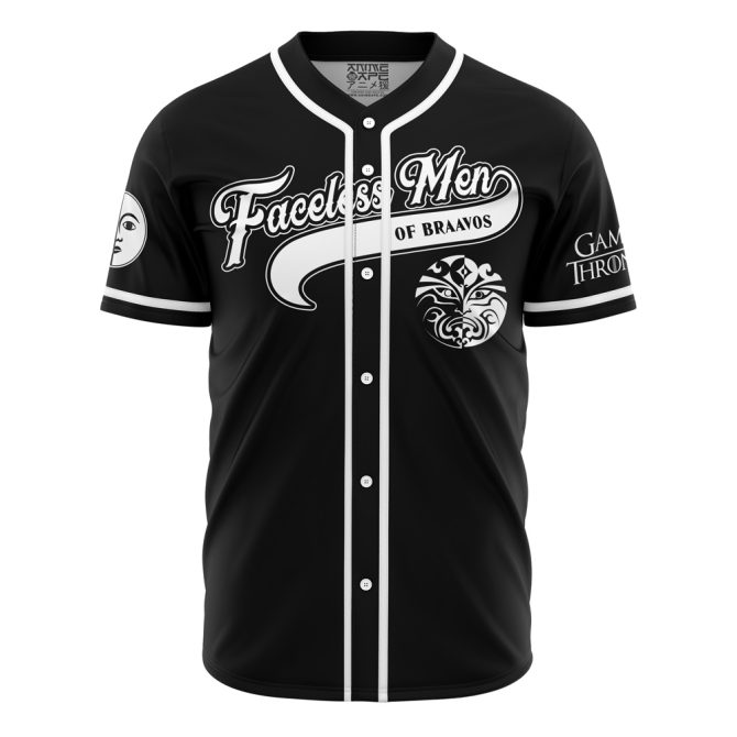 Game Of Thrones Faceless Men Baseball Jersey - Iconic Braavos Design