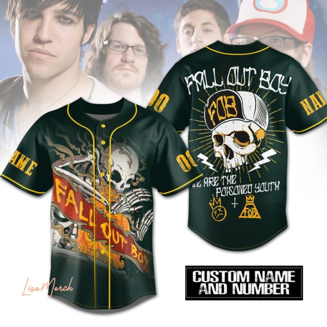 Custom Fall Out Boy Baseball Jersey - Personalized Band Fan Gear - Limited Edition