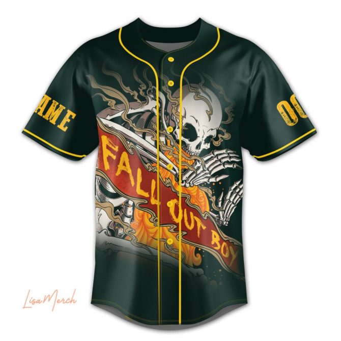 Custom Fall Out Boy Baseball Jersey - Personalized Band Fan Gear - Limited Edition - Image 2