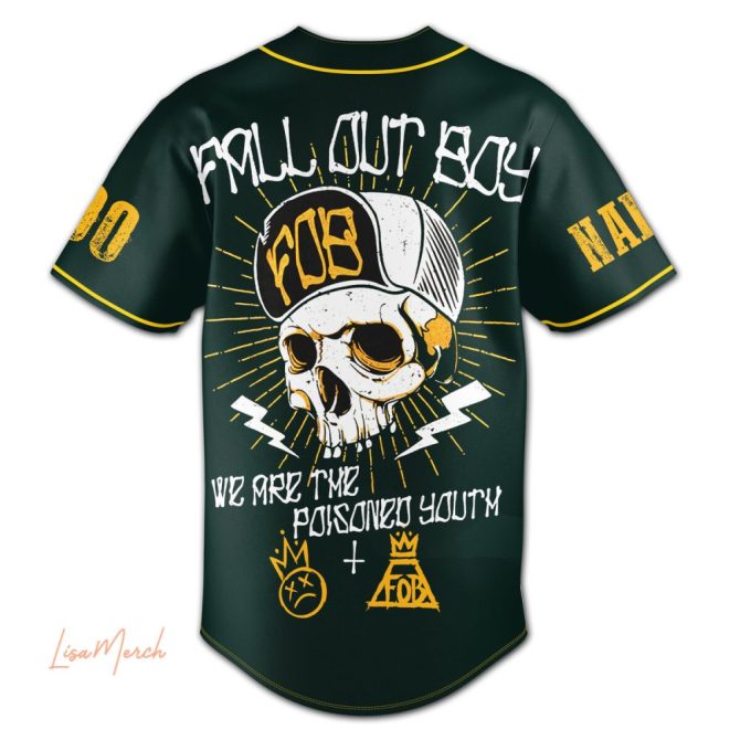 Custom Fall Out Boy Baseball Jersey - Personalized Band Fan Gear - Limited Edition - Image 3