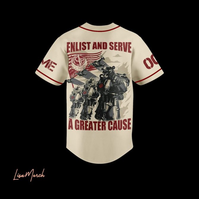 Customizable Fallout Themed Baseball Jersey - Personalized Name & Number - Image 3