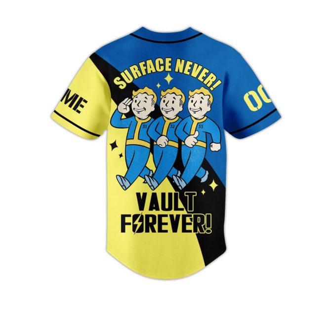 Custom Fallout Vault-Tec Jersey - Personalize Name & Number - Gamer Gift! - Image 3