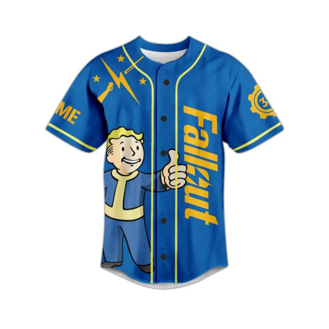 Customize Your Own Fallout Jersey – Personalized Gamer Apparel With Name & Number, Vault-Tec Inspired! - Image 2