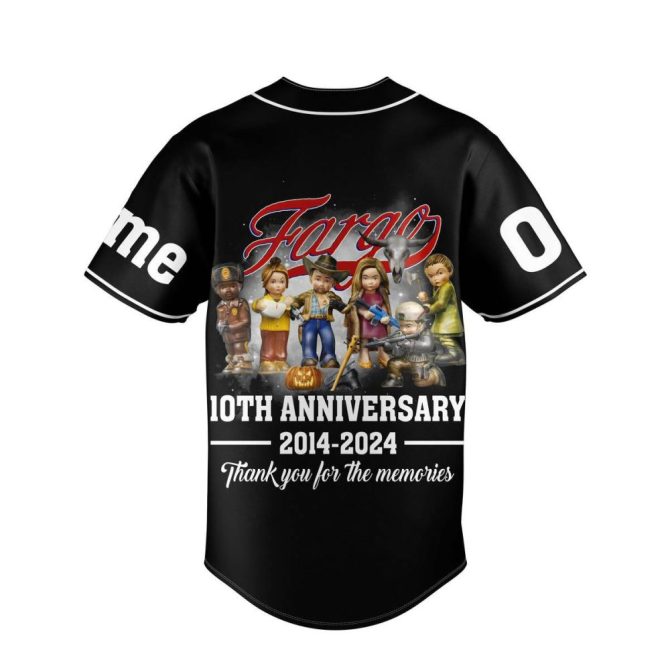 Custom Fargo 10Th Anniversary Baseball Jersey - Personalize Name & Number, Limited Edition - Image 3