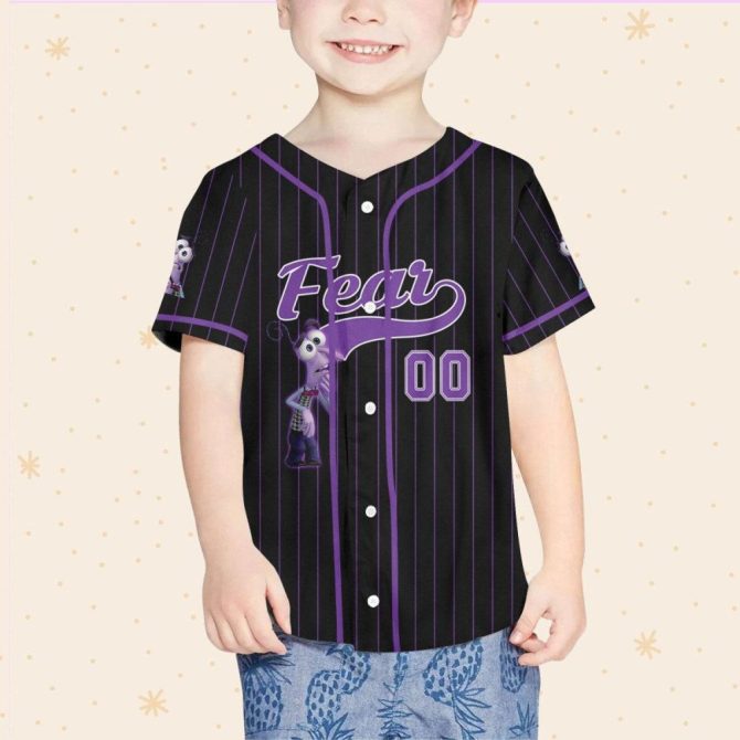 Customizable Fear Baseball Jersey - Kids/Youth/Adult , Personalize Name & Number - Image 5