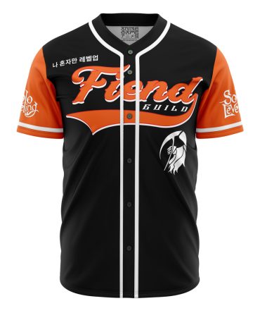 Fiend Guild Baseball Jersey – Stylish Black & Orange Sportswear