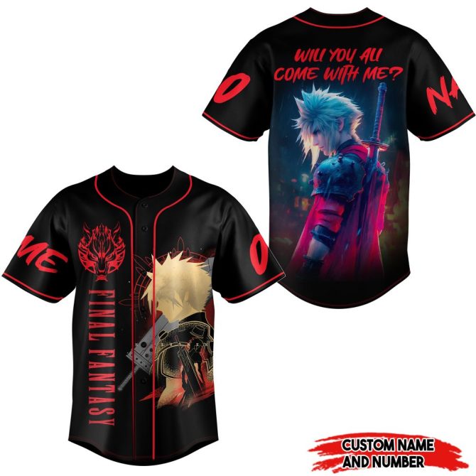 Custom Final Fantasy Baseball Jersey – Personalized Name & Number, Unique Gamer Gift - Image 4