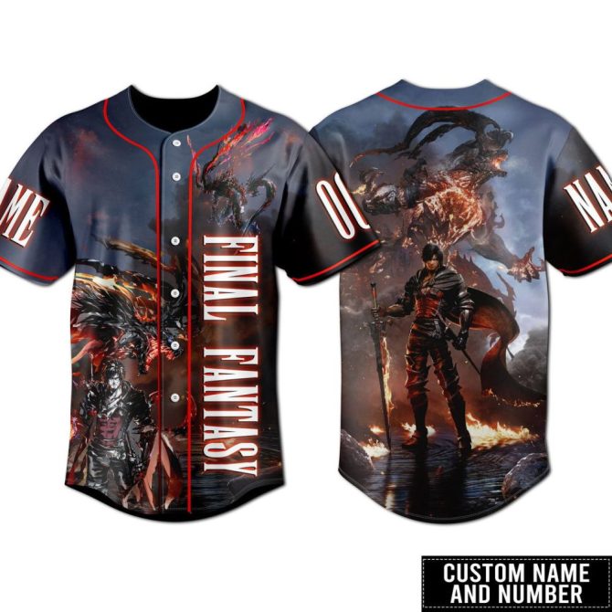 Custom Fantasy Baseball Jersey – Personalized Name & Number, Epic Gamer Design