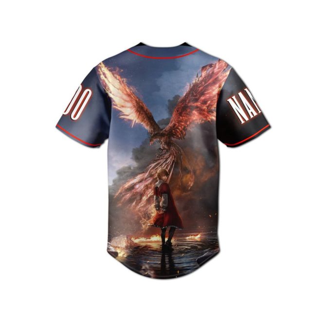 Custom Final Fantasy Baseball Jersey – Personalized Name & Number – Epic Artwork Design - Image 3