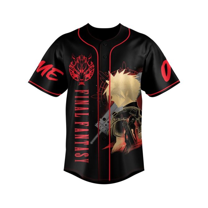 Custom Final Fantasy Baseball Jersey – Personalized Name & Number, Unique Gamer Gift - Image 3