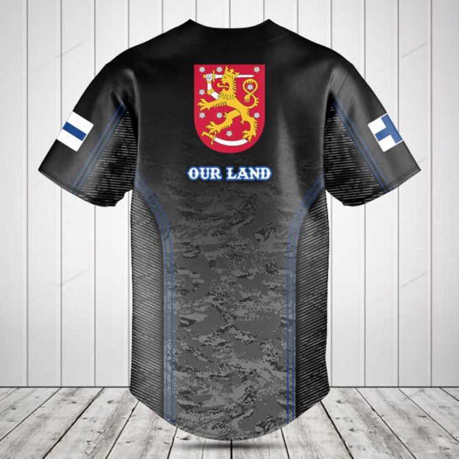 Customizable Black Baseball Jersey - Add Your Name & Flag - Premium Sportswear - Image 2