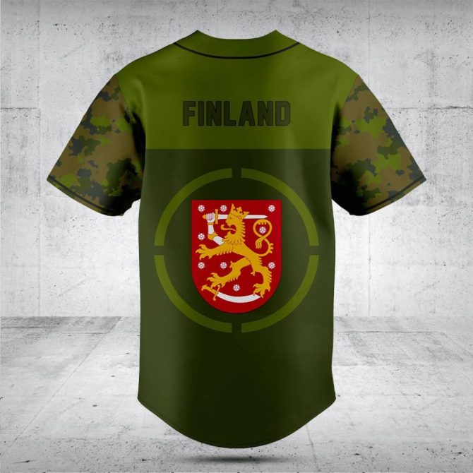 Finnish Military Style Baseball Jersey - Customizable Design, Perfect Gift! - Image 2