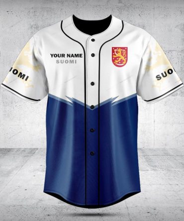 Customizable Finland Baseball Jersey - Personalized Team Spirit Apparel