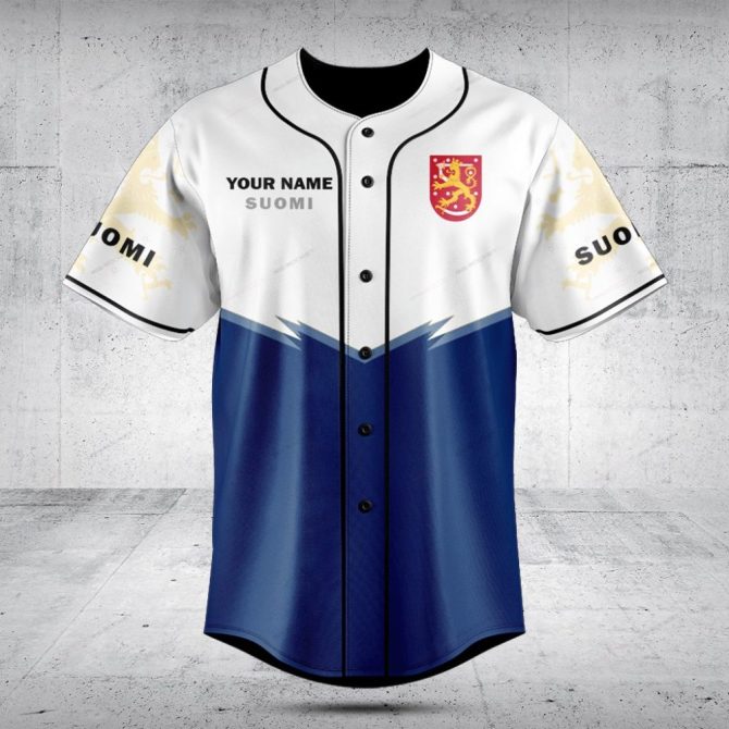 Customizable Finland Baseball Jersey - Personalized Team Spirit Apparel