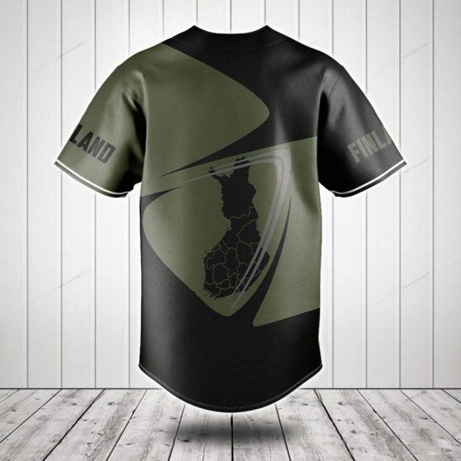 Custom Finland Baseball Jersey - Personalized Sportswear With Flag & Map Design - Image 2