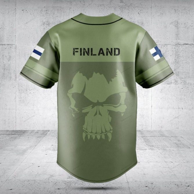Customizable Finnish Flag Baseball Jersey - Stylish & Unique Design - Image 2