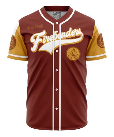 Firebenders Baseball Jersey - Stylish Anime Fan Apparel For Cosplay & Casual Wear