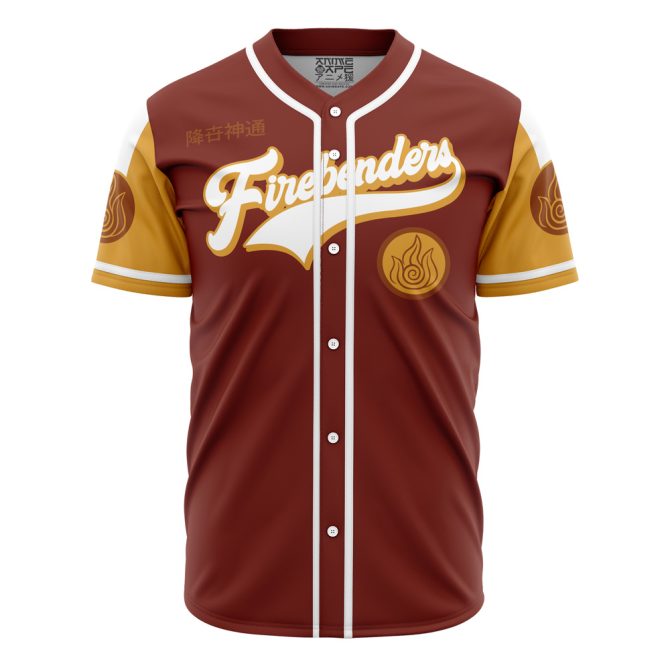 Firebenders Baseball Jersey - Stylish Anime Fan Apparel For Cosplay & Casual Wear